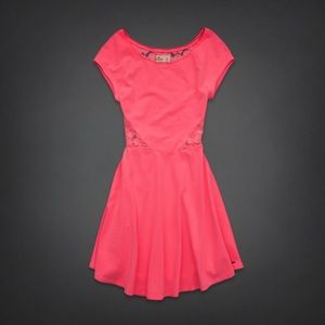 Hollister Coral Lace Back Dress
